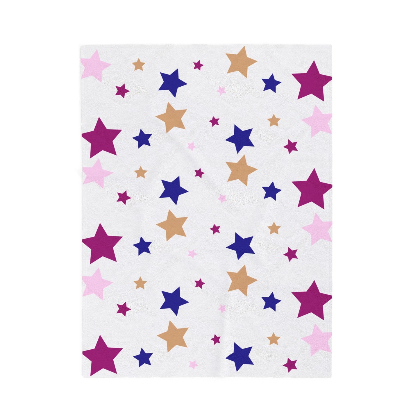 Starry Night Velveteen Plush Blanket | Cozy Gift for Kids, Nursery Decor, Sleepover, Starry Night Theme, Soft Plush Throw