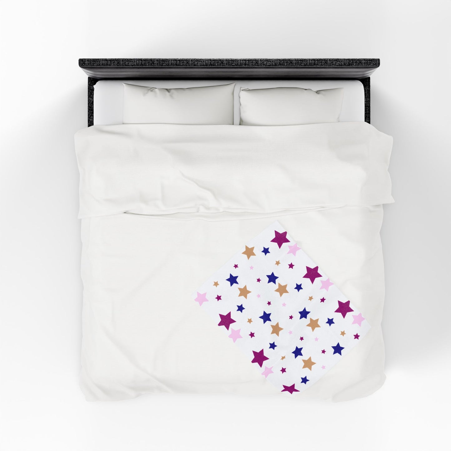 Starry Night Velveteen Plush Blanket | Cozy Gift for Kids, Nursery Decor, Sleepover, Starry Night Theme, Soft Plush Throw